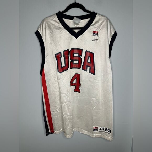 Allen Iverson USA Basketball Jersey Mens XXL White Reebok 2004 Olympics - Picture 1 of 5